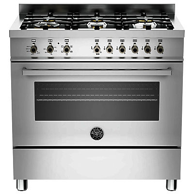 Bertazzoni Professional Series 90cm Dual Energy Single Range Cooker Stainless Steel